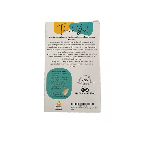 2-Pack Silicone Reusable Food Pouches With Infant Spoon Feeder - Picture 2 of 2